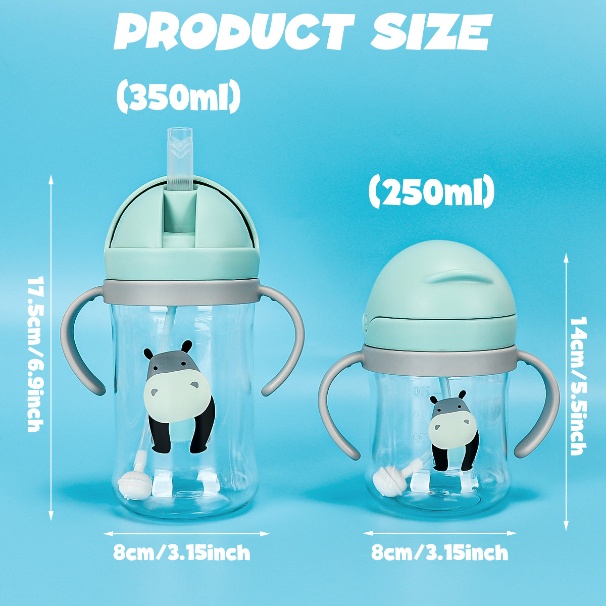 Kids Sippy Cup - 250ml/350ml Leak-Proof Design