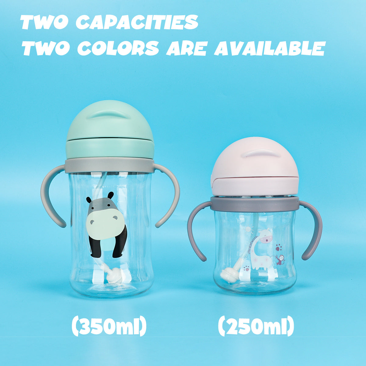 Kids Sippy Cup - 250ml/350ml Leak-Proof Design