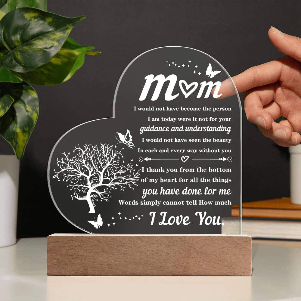 Heart Acrylic Ornaments - Perfect Gift for Mom's Birthday