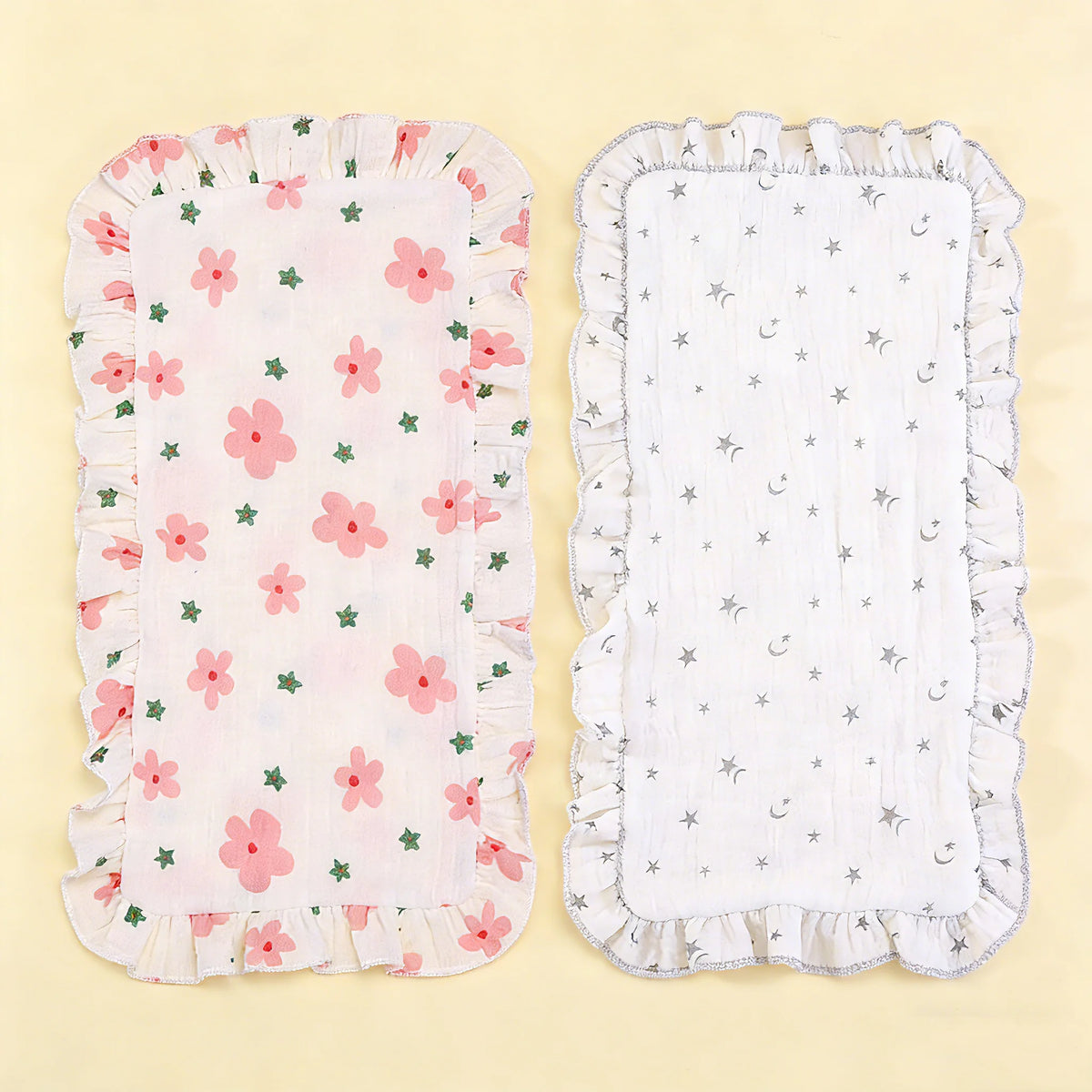 2-Pack Baby Burp Cloths, Burp Towels, Shoulder Towels, Soft and Absorbent, Suitable for Newborn Boys and Girls