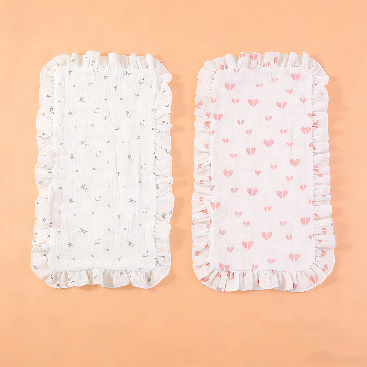 2-Pack Baby Burp Cloths, Burp Towels, Shoulder Towels, Soft and Absorbent, Suitable for Newborn Boys and Girls