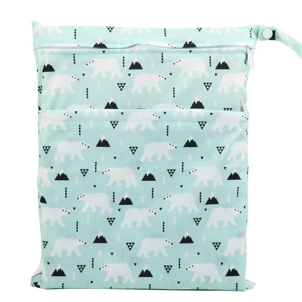 Diaper Bag: Waterproof Wet Dry Bag for Baby Diapers - Sigzagor 36x29cm