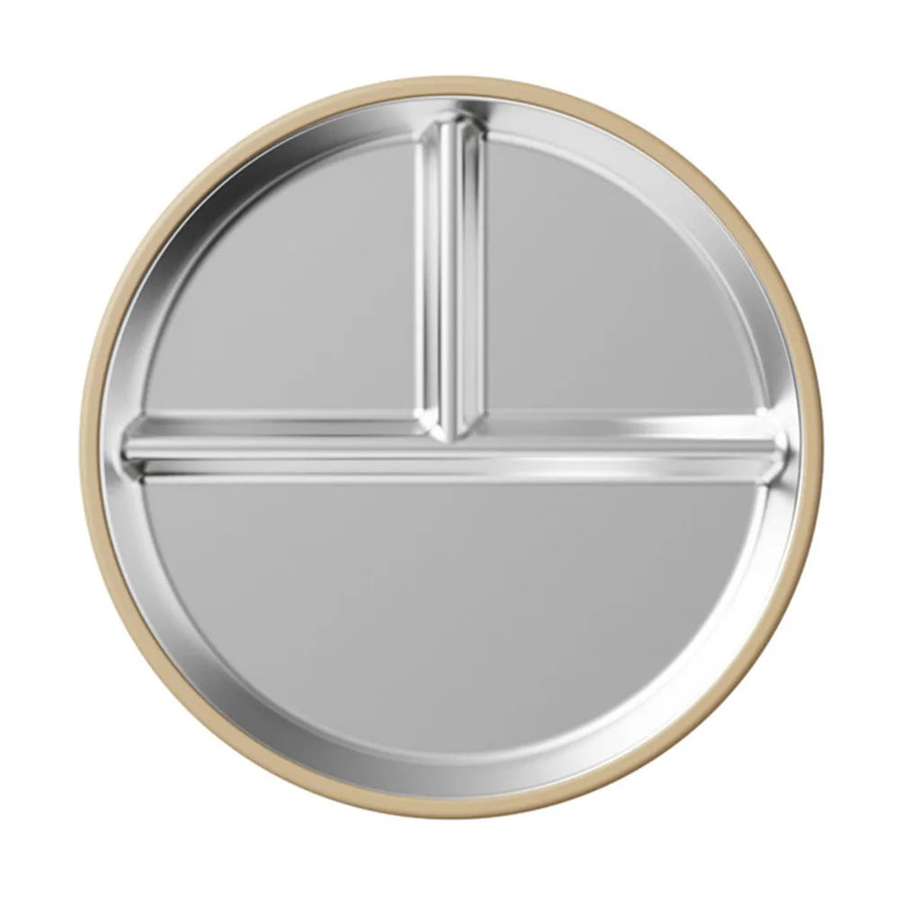 Plate: 304 Stainless Steel Kids Plates - Suction for Highchair Meals