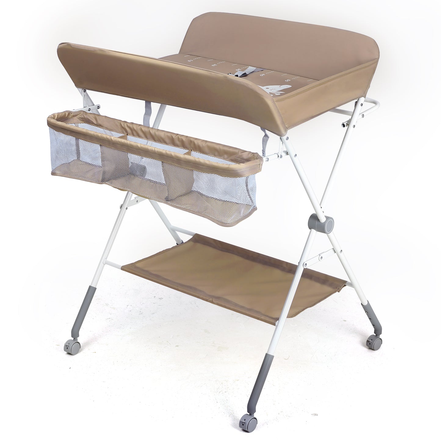 Portable Baby Changing Table with Wheels & Waterproof Design