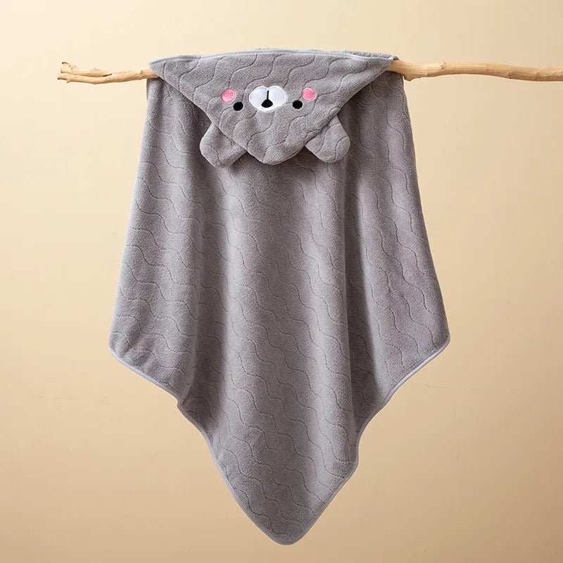 Bath Towel Cartoon Hooded Blanket for Boys & Girls