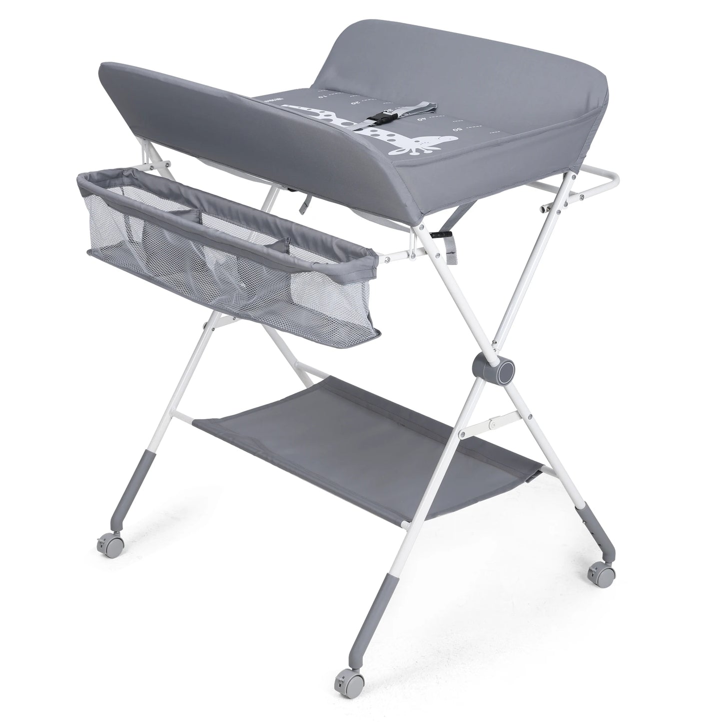 Portable Baby Changing Table with Wheels & Waterproof Design