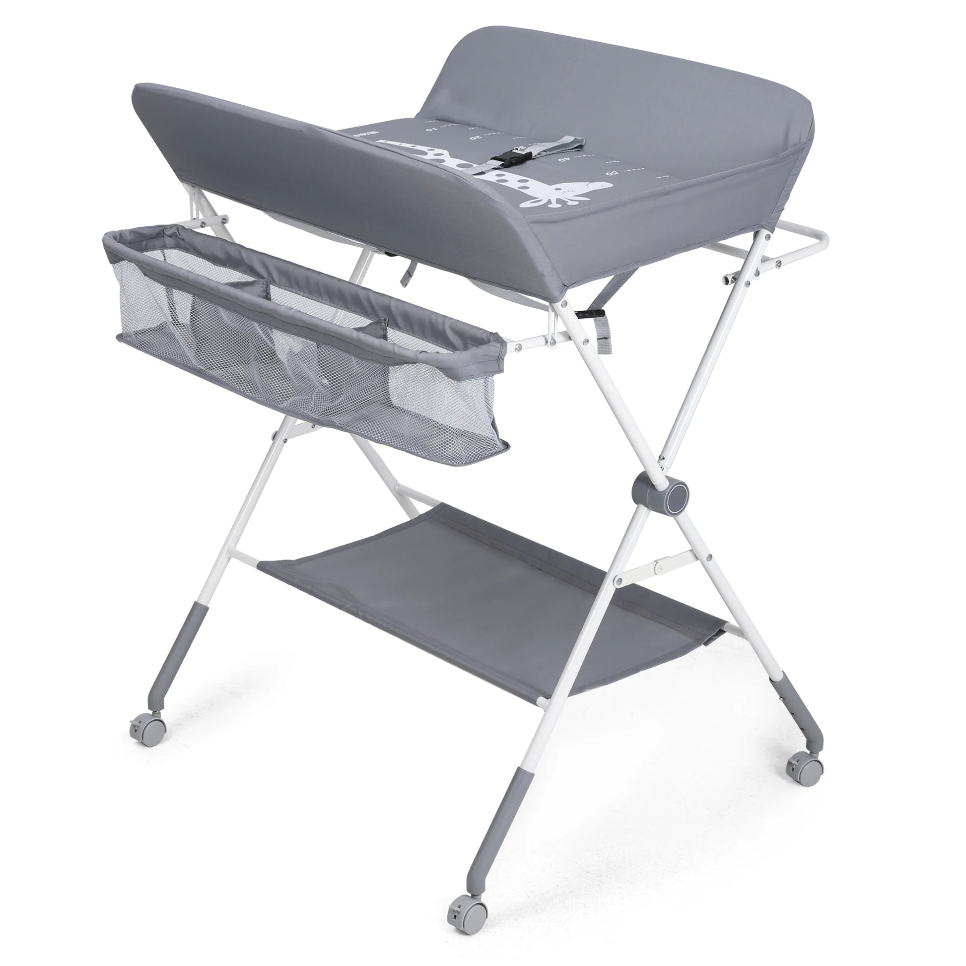 Portable Baby Changing Table with Wheels & Waterproof Design