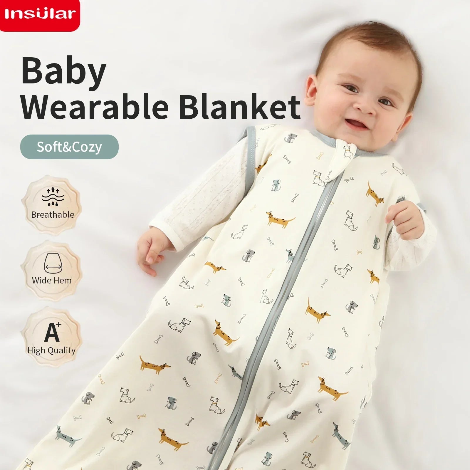 Newborn Sleep Sack: Baby Sleeping Bag 100% Cotton Summer Sleep sack 3-18M