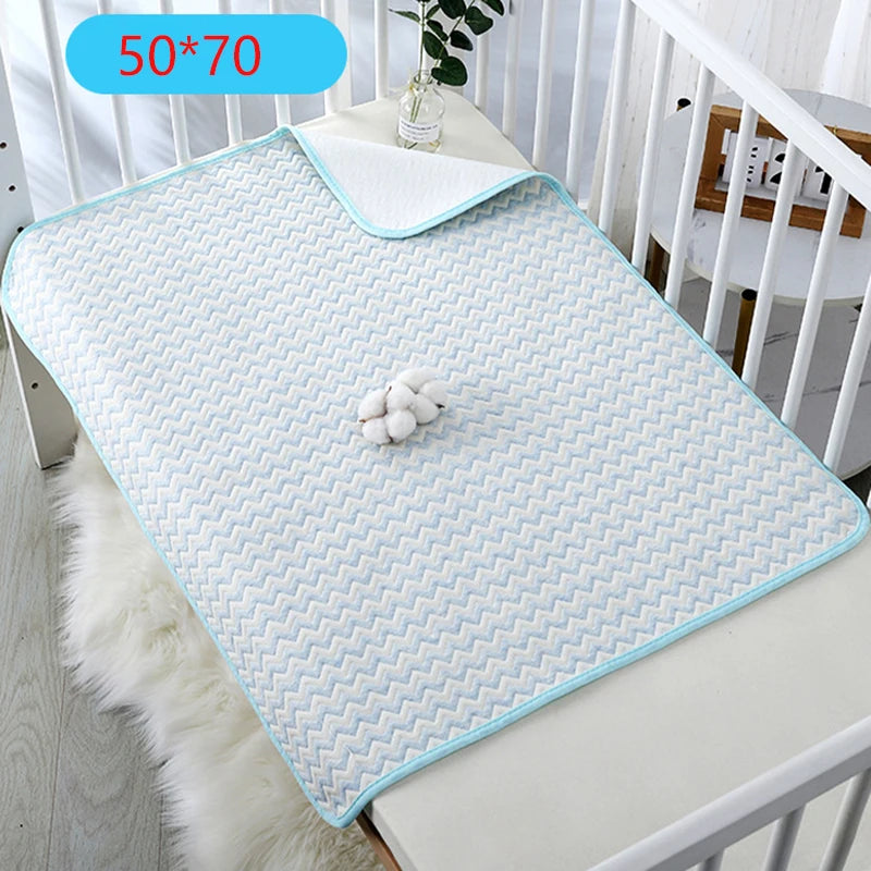 Reusable Diaper Changing Pads for Baby Infant Waterproof Crib Changing Mat Urine Sheet Cotton Diaper Cover Bed Changing Mattress