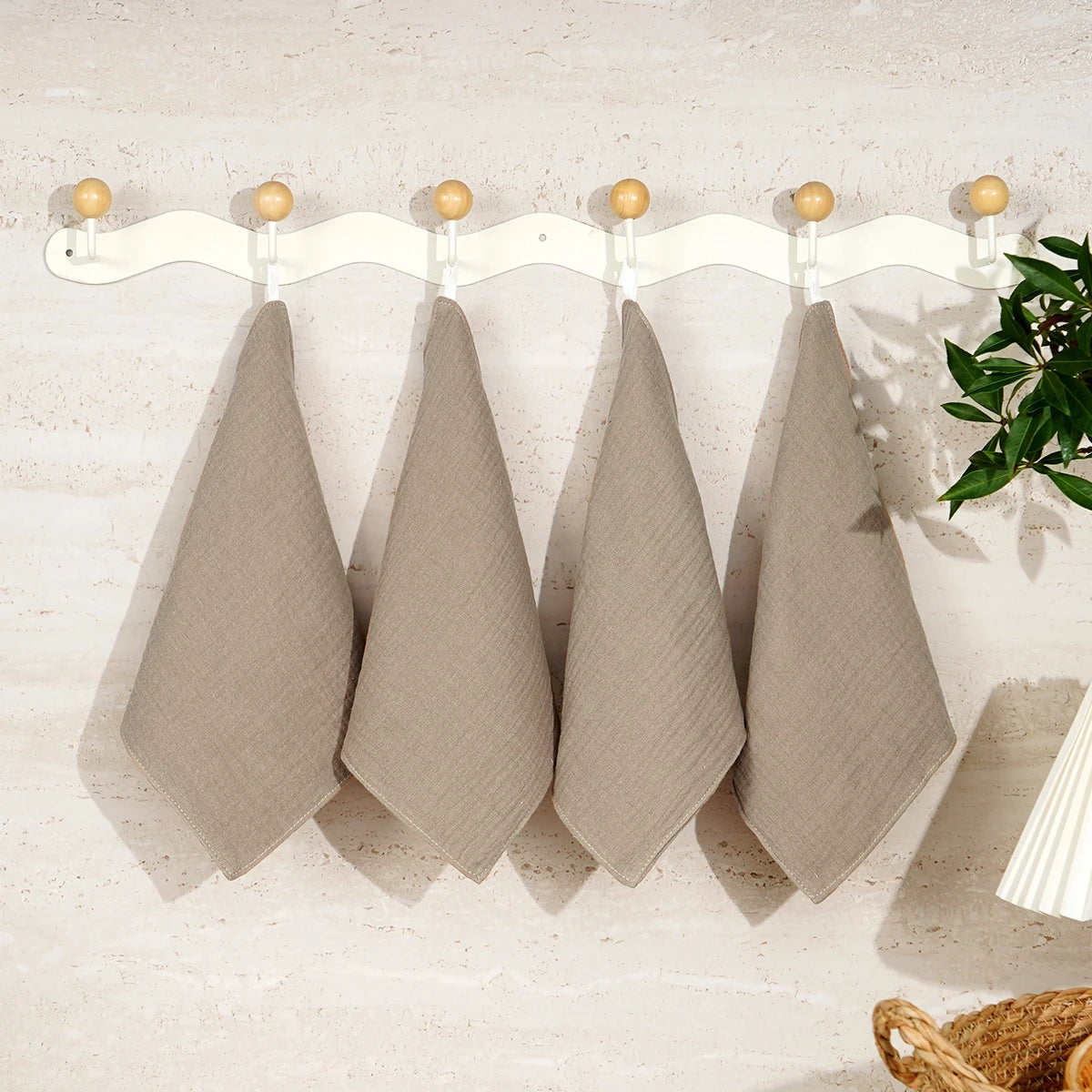 Baby Washcloth Set: Soft Cotton Gauze Towels