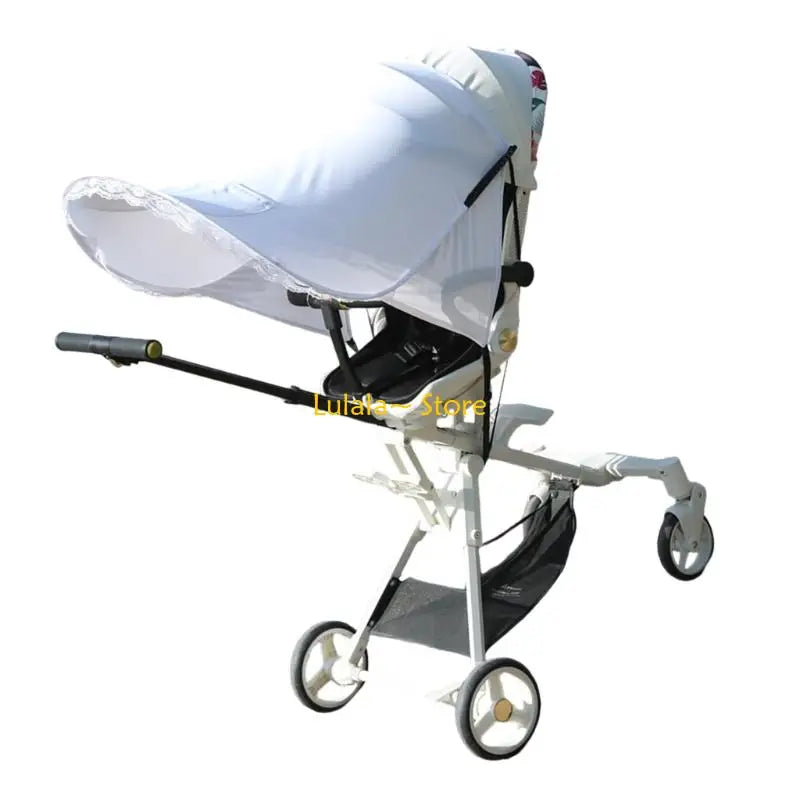 Y4QA Baby Strollers Sunshade Universal Extended Sun Shade Cover Sun Protections Breathable Elastic Fabric Travel Accessory