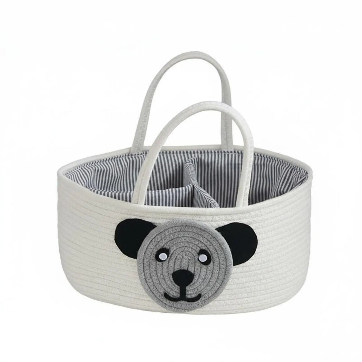 Cotton Rope Diaper Caddy - Foldable Baby Organizer Tote