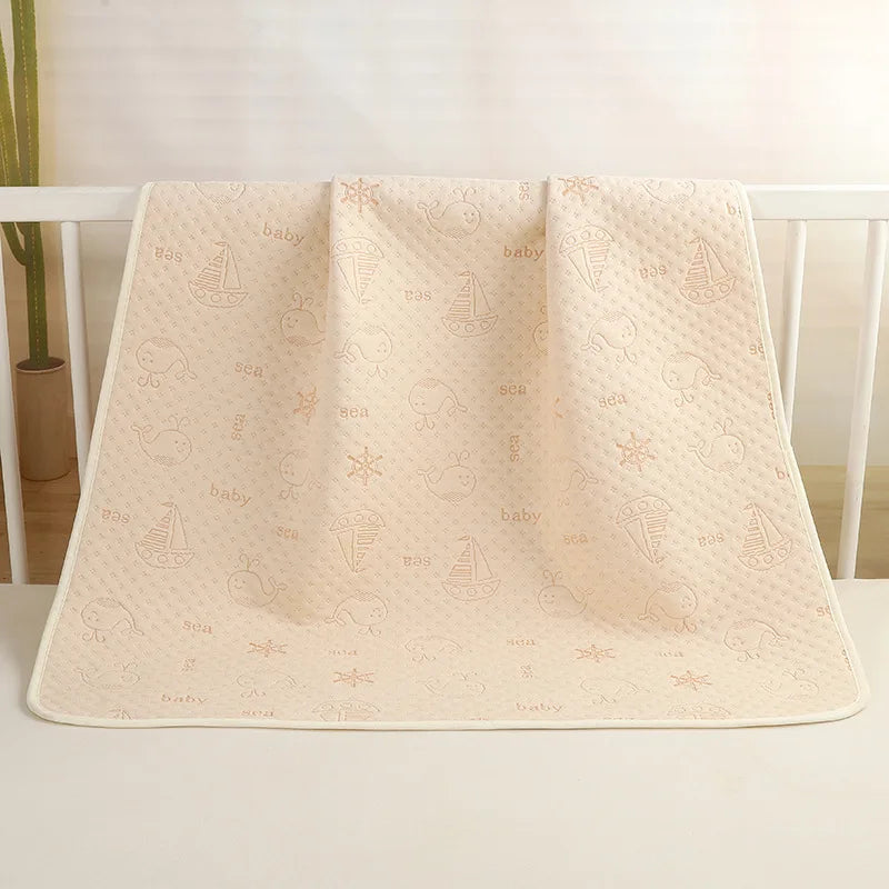 Reusable Diaper Changing Pads for Baby Infant Waterproof Crib Changing Mat Urine Sheet Cotton Diaper Cover Bed Changing Mattress