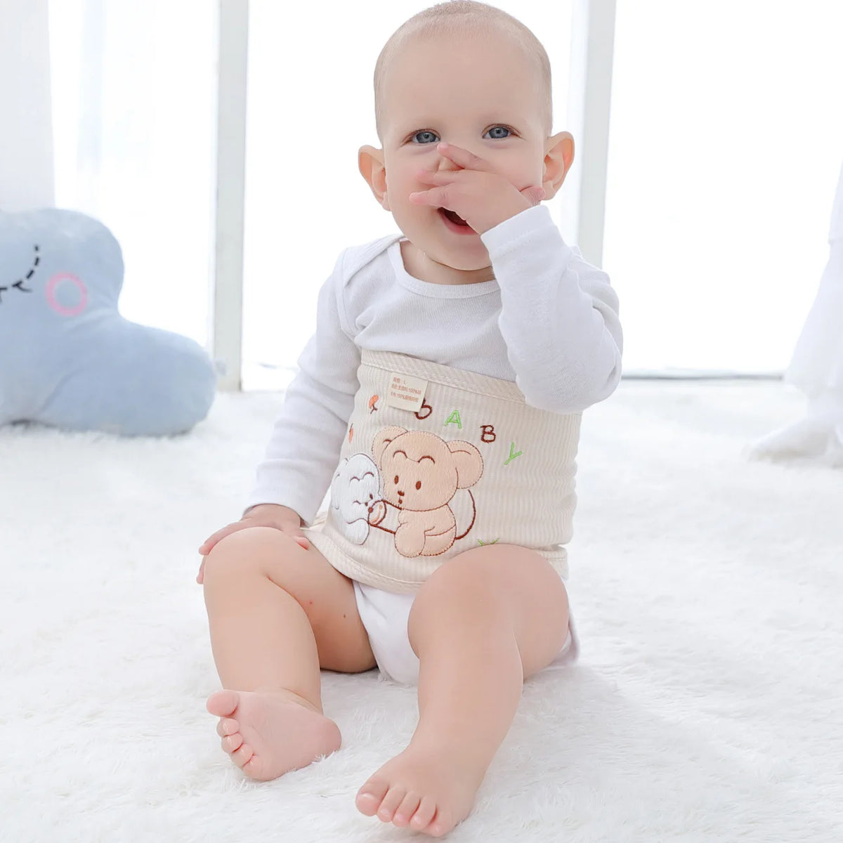 0-2Years Old Infant Gripebelt for Colic Relief Tummy Wrap Baby Swaddling Belt for Gas Relief Natural Upset Stomach Belly Cartoon