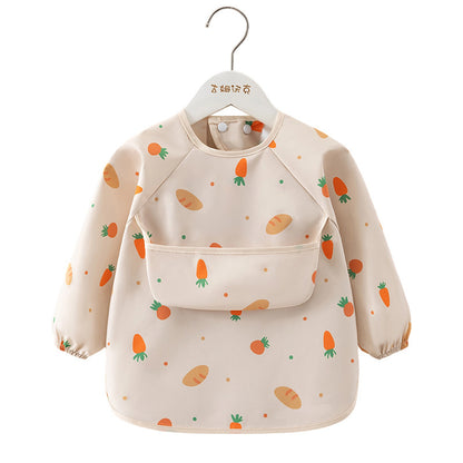 Bib: Waterproof Toddler Bib with Sleeves & Pocket