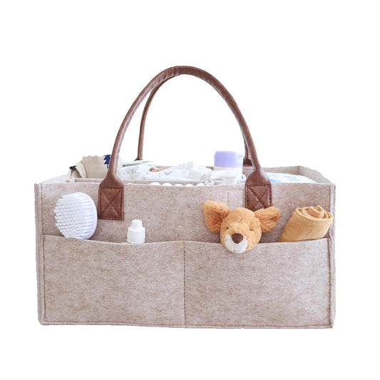 Diaper Bag: Large Pocket Felt Storage Caddy