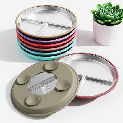 Plate: 304 Stainless Steel Kids Plates - Suction for Highchair Meals