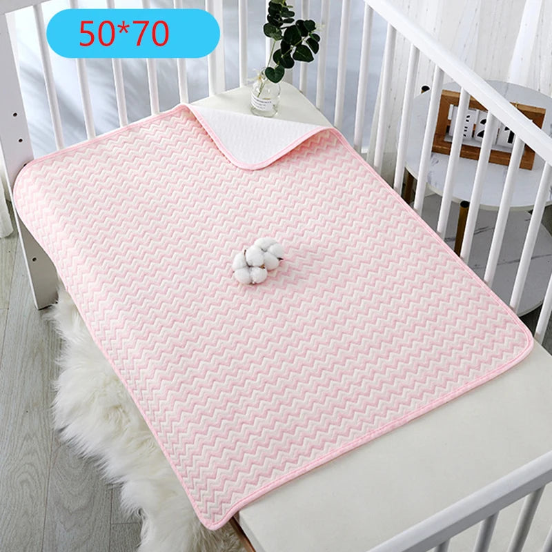 Reusable Diaper Changing Pads for Baby Infant Waterproof Crib Changing Mat Urine Sheet Cotton Diaper Cover Bed Changing Mattress