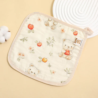 Soft Muslin Baby Bibs - 6 Layer Cotton Towel & Handkerchief