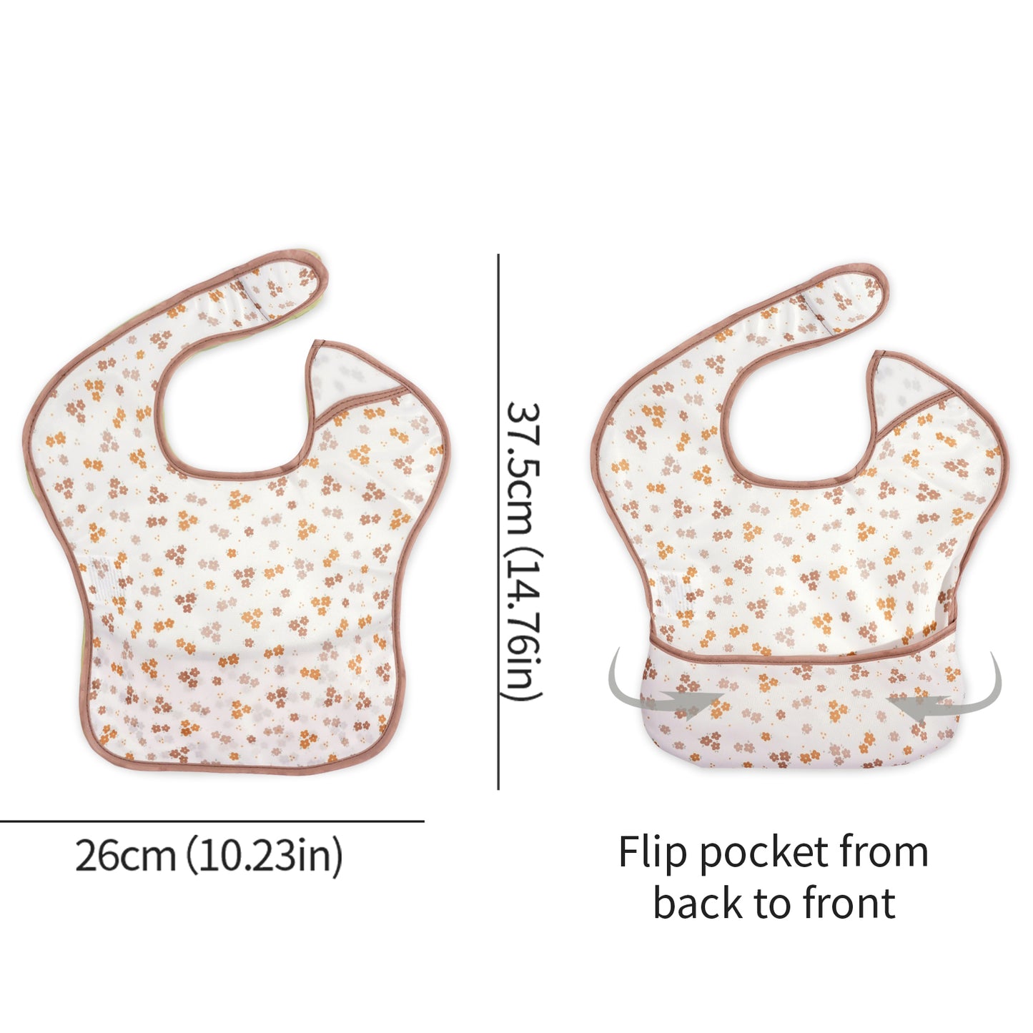 Waterproof Baby Bibs 3-Pack: Mess-Proof & Reversible Pocket