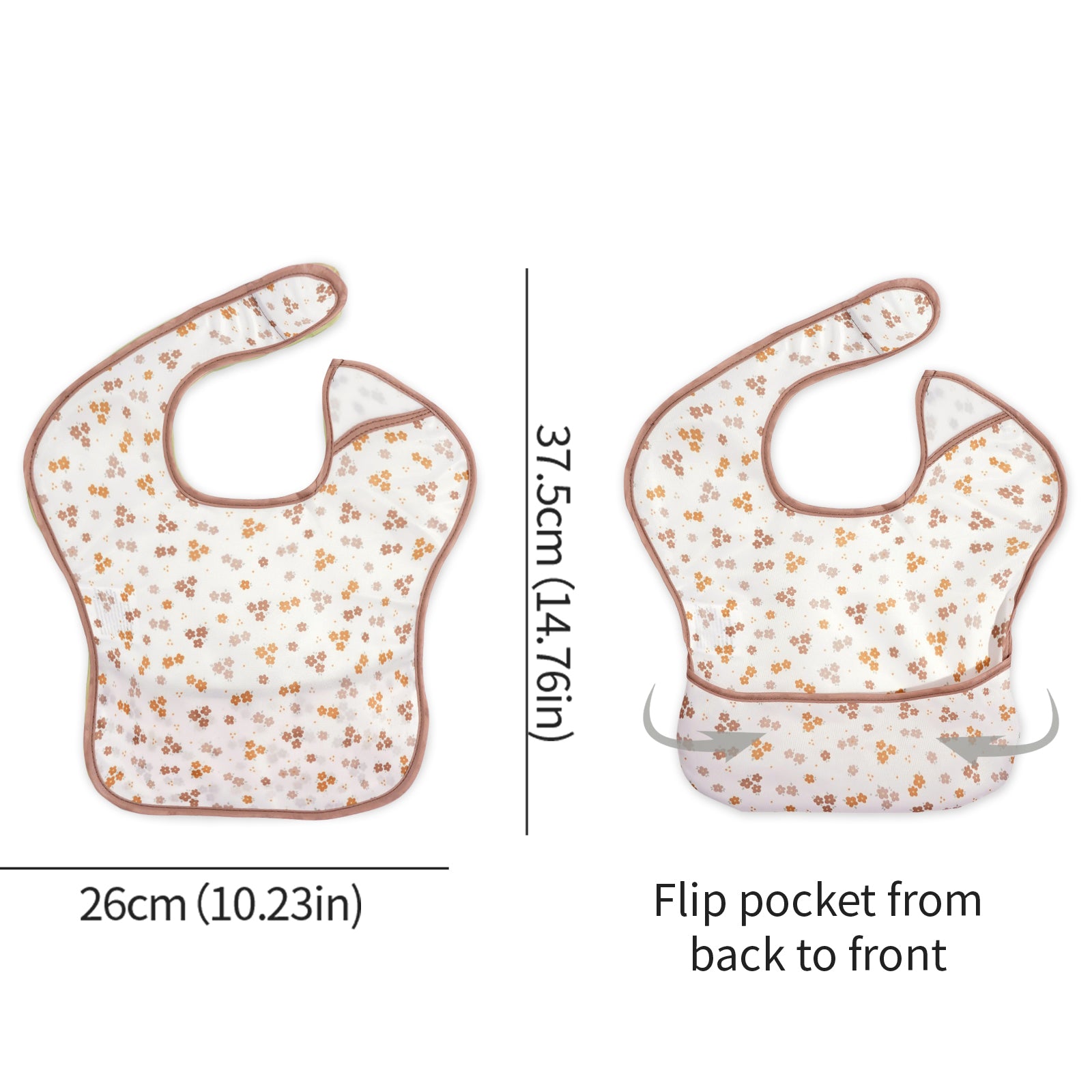 Waterproof Baby Bibs 3-Pack: Mess-Proof & Reversible Pocket