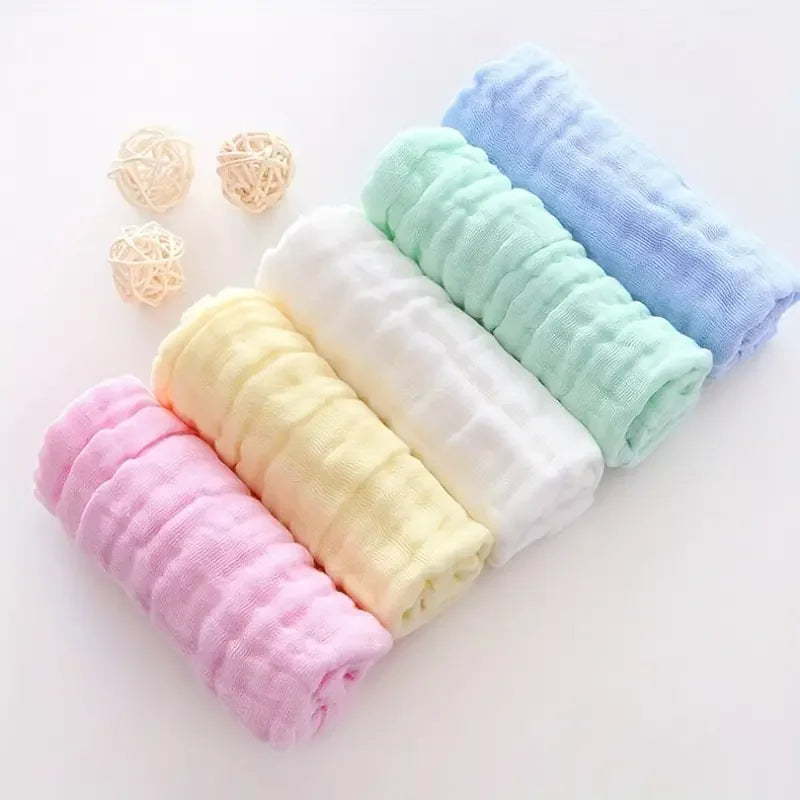 1/3/5Pcs Baby Gauze Square Towel Drool Cloth Children's Towel Six-layer Pure Cotton Washcloth Face Cloth
