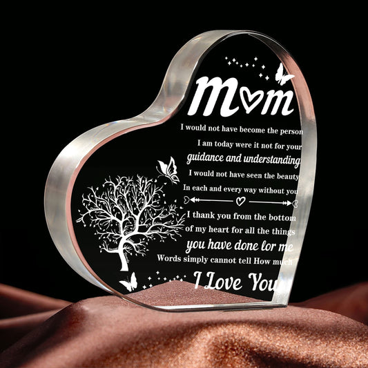 Heart Acrylic Ornaments - Perfect Gift for Mom's Birthday