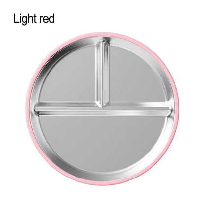 Plate: 304 Stainless Steel Kids Plates - Suction for Highchair Meals