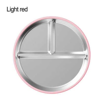 Plate: 304 Stainless Steel Kids Plates - Suction for Highchair Meals