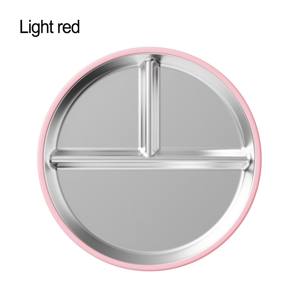Plate: 304 Stainless Steel Kids Plates - Suction for Highchair Meals