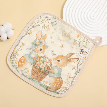 Soft Muslin Baby Bibs - 6 Layer Cotton Towel & Handkerchief