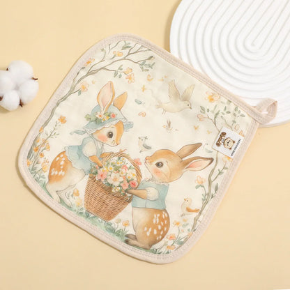 Soft Muslin Baby Bibs - 6 Layer Cotton Towel & Handkerchief