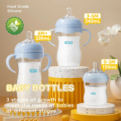 Baby PP Bottle 150ML Newborn Baby Bottle with Handle Milk BottleFeeding Baby Bottles Newborn Feeding Supplies BPA-Free