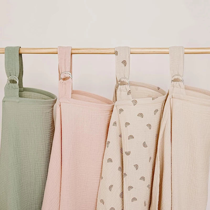 Muslin Breastfeeding Cover Portable 100% Cotton Nursing Cover Breathable Blanket for Baby Stroller Car Seat Cover 71*95cm