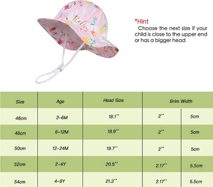 Baby Hat: Adjustable, Wide Brim, UV Protection
