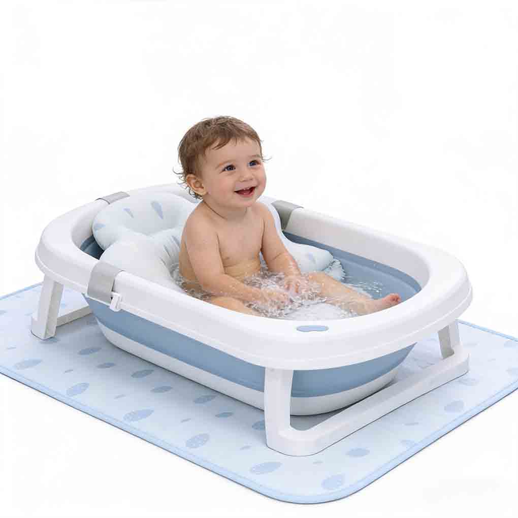 Baby Mat for Bath: Nonslip Pad Newborn Safety Support Pillow