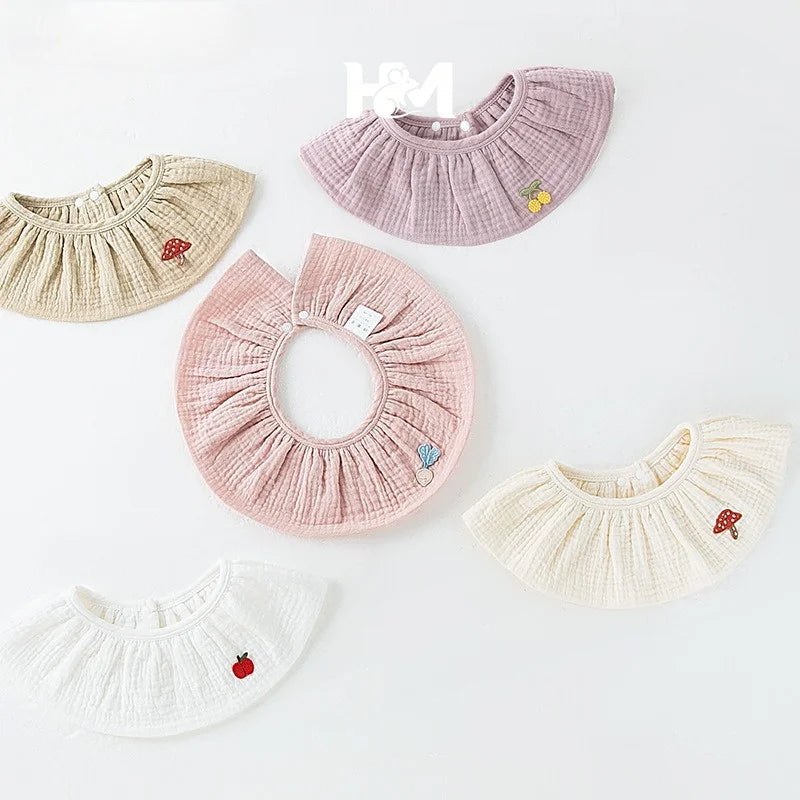5pcs/set Baby Bibs Cotton Saliva Towel Gauze Summer Thin Feeding Bibs for Newborn Adjustable Girls Scarf Babies Accessories