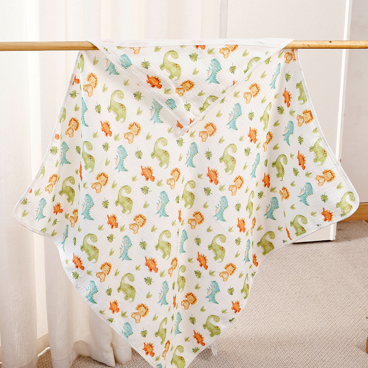 Cotton Hooded Baby Towel - Soft, Absorbent & Reusable