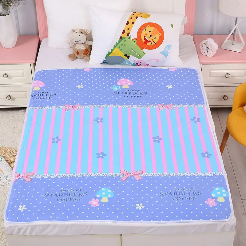 Reusable Diaper Changing Pads for Baby Infant Waterproof Crib Changing Mat Urine Sheet Cotton Diaper Cover Bed Changing Mattress