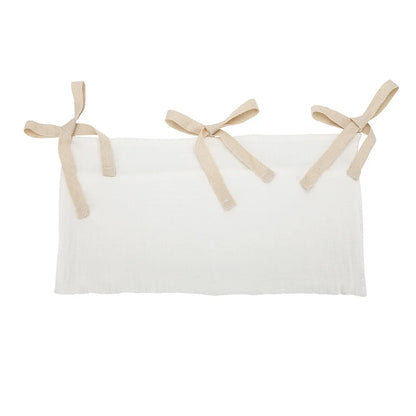 Baby Crib Organizer Cot Caddy Bed Storage Bag 2 Pockets Bedside Hanging Diaper Nursery Organizer for Diapers Toys Clothing