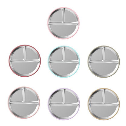 Plate: 304 Stainless Steel Kids Plates - Suction for Highchair Meals