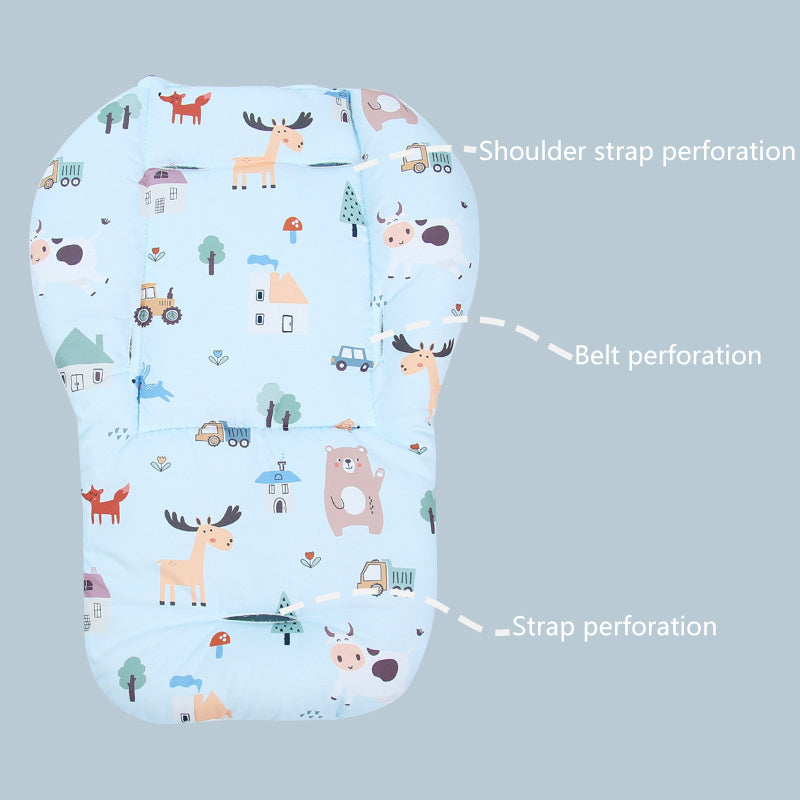 Baby Highchair Seat Cushion Pad - Soft Cotton Booster Mat