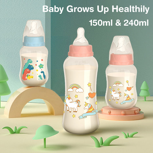Baby PP Milk Bottle 150/240ML with Gravity Ball & Handle