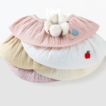 5pcs/set Baby Bibs Cotton Saliva Towel Gauze Summer Thin Feeding Bibs for Newborn Adjustable Girls Scarf Babies Accessories