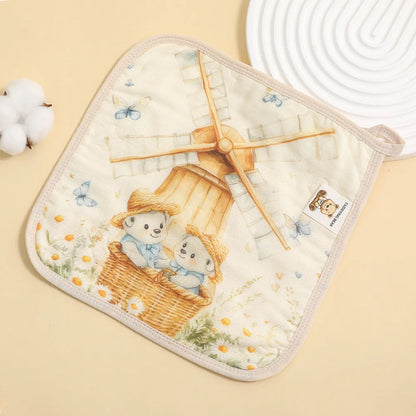 Soft Muslin Baby Bibs - 6 Layer Cotton Towel & Handkerchief