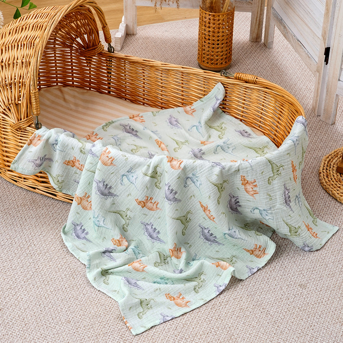 Swaddle Blanket: Cotton Baby Muslin Blanket - Soft 80x80cm Bath Towel