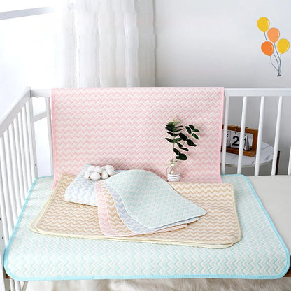 Reusable Diaper Changing Pads for Baby Infant Waterproof Crib Changing Mat Urine Sheet Cotton Diaper Cover Bed Changing Mattress