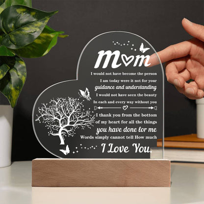 Heart Acrylic Ornaments - Perfect Gift for Mom's Birthday