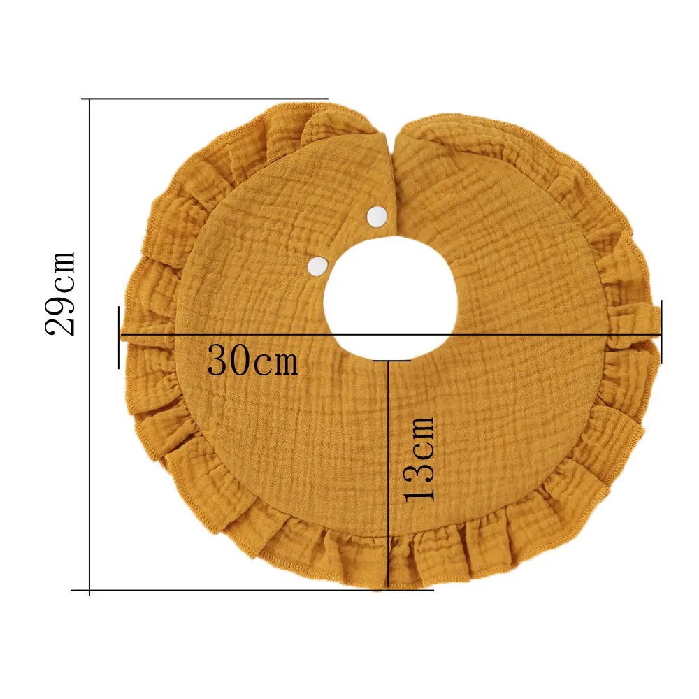 Baby Burp Cloths Lace Bibs - Soft Cotton Adjustable 2pcs