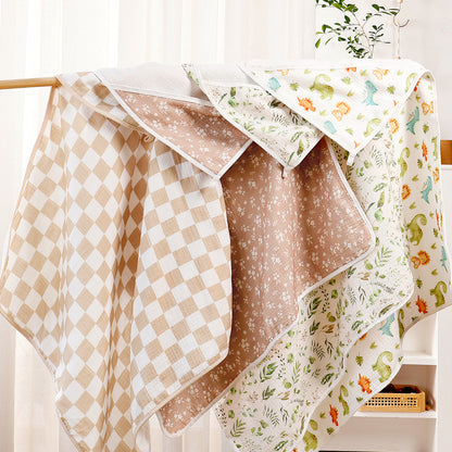 Cotton Hooded Baby Towel - Soft, Absorbent & Reusable